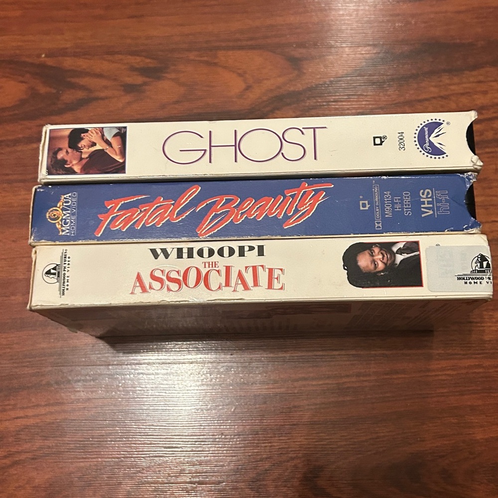 VTG VHS Movie Trio: Ghost, Fatal Beauty, The Associate Lot of 3 Collectible